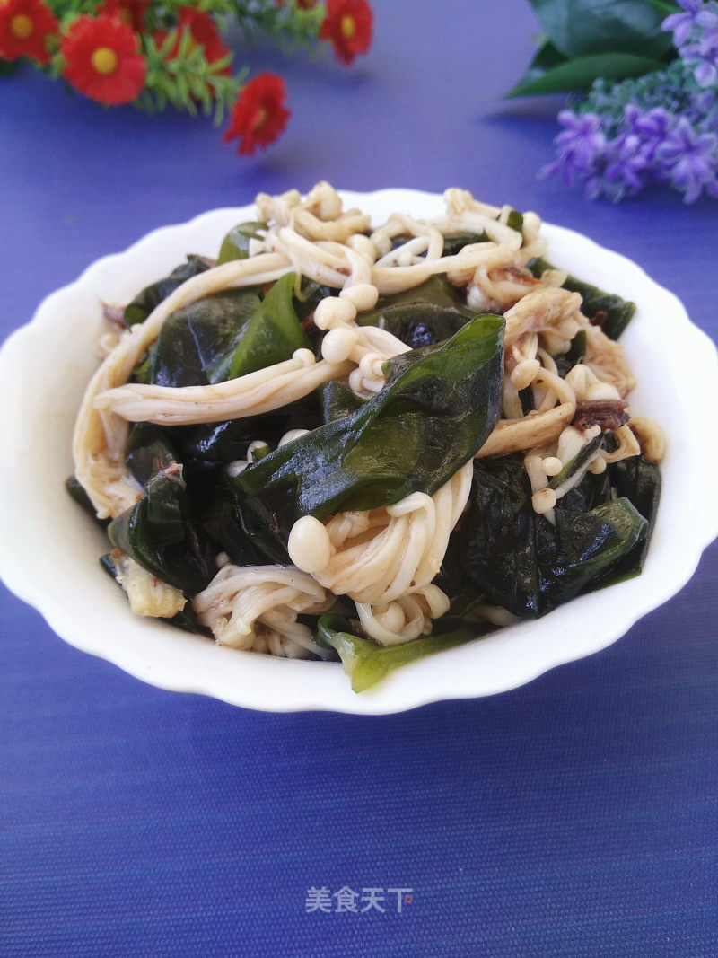 Wakame with Enoki Mushroom recipe