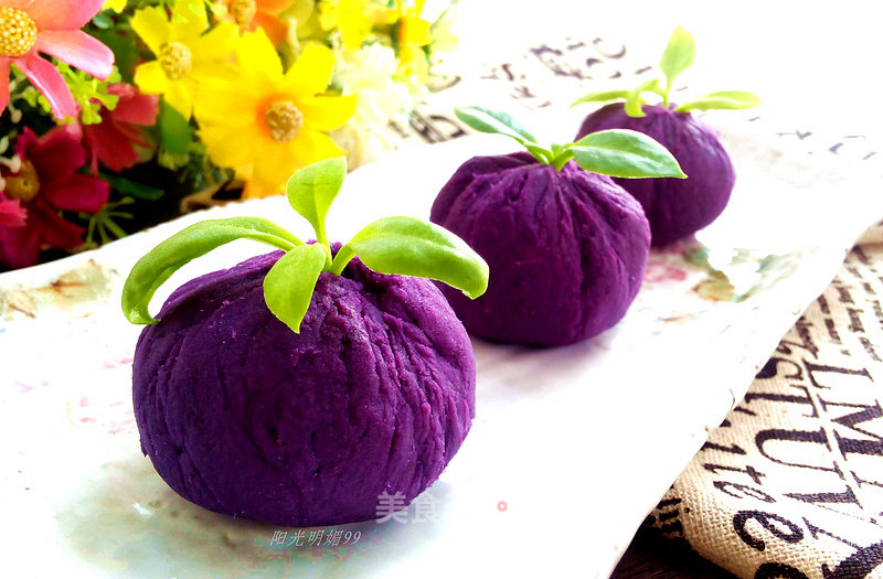 Purple Sweet Potato Pineapple Tea Towel Twist recipe