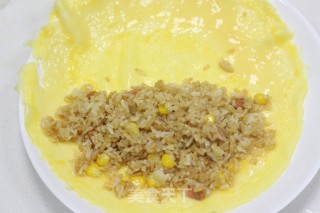 Omelette Rice with Tomato Sauce recipe