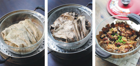 Steamed Pork Ribs with Lotus Glutinous Rice recipe