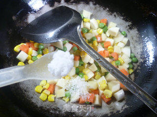 Mixed Vegetables Zizania White Grains recipe