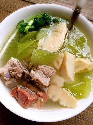 Pork Ribs Ham and Spring Bamboo Shoot Soup recipe