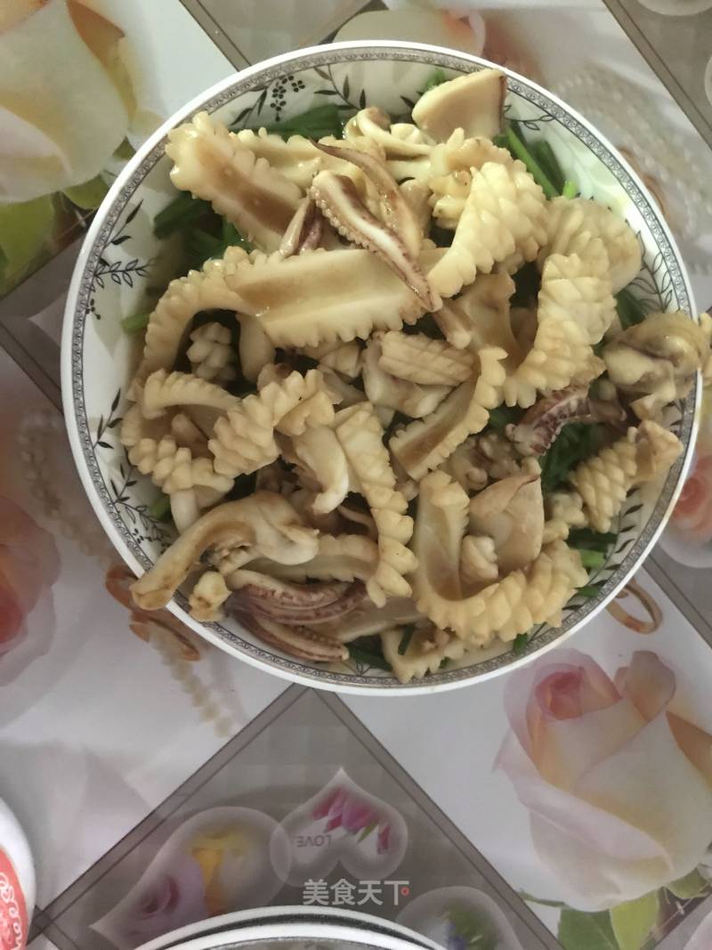 Fried Squid with Chives recipe