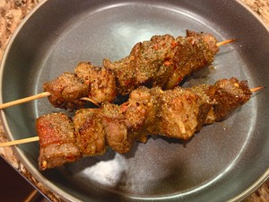 15 Minutes Homemade Fast Hand Juxiang Spicy 🌶️ Cumin Garlic 🧄 Barbecue 🐷 Pork Belly Skewers + Mutton Skewers (oven) recipe