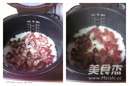 Braised Rice with Lap Mei Shuangpin recipe
