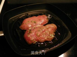 Pan-fried Basil and Rosemary Chicken Chop recipe