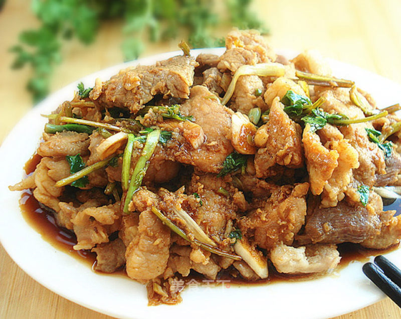 Pork Slices with Coriander recipe