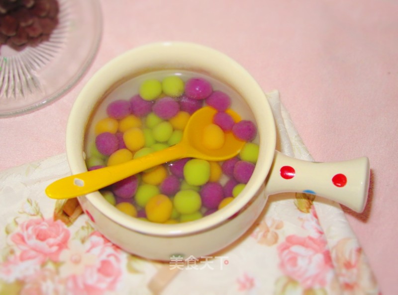 Colorful Glutinous Rice Balls recipe