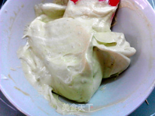 #蛋美食# Paper Cup Avocado Chiffon Cake recipe