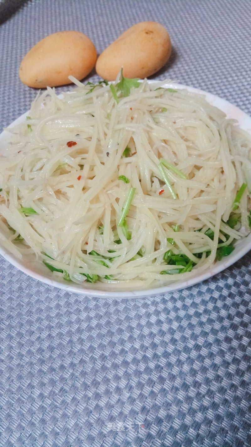 "summer Lazy Meal" Shredded Potato Salad recipe