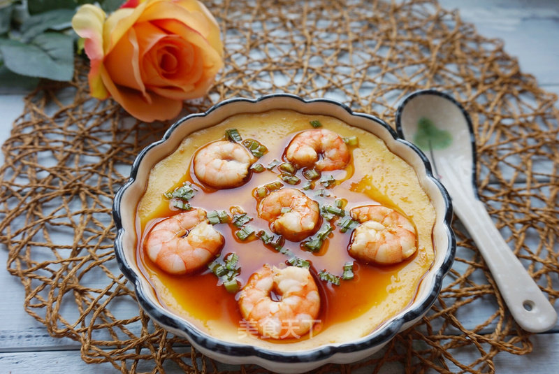 Steamed Tender Eggs with Shrimp recipe
