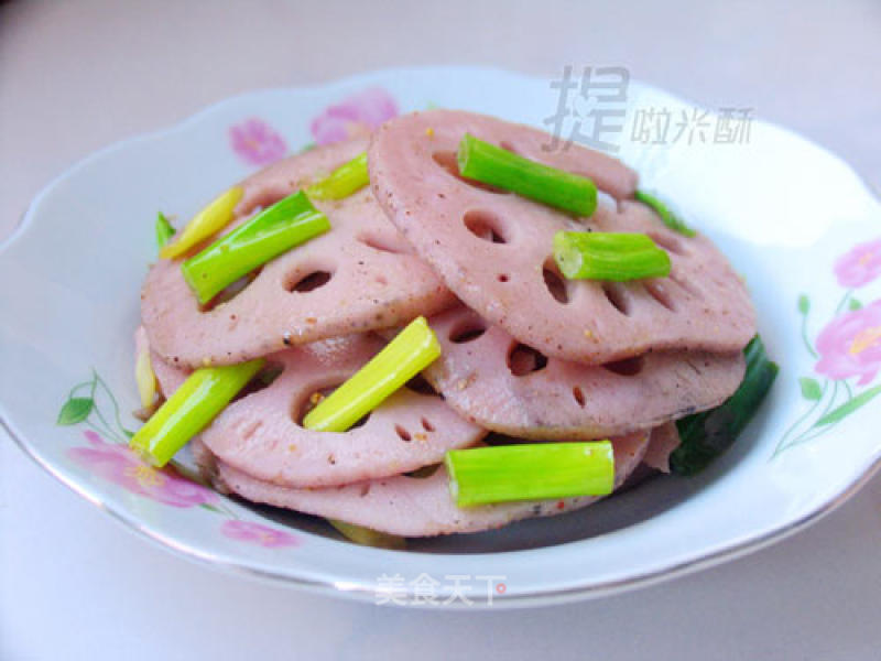 Stir-fried Rouge Lotus Root recipe
