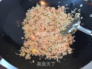 Fried Rice with Lard, Shrimp and Egg recipe