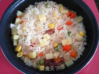 Braised Rice with Mixed Vegetables recipe