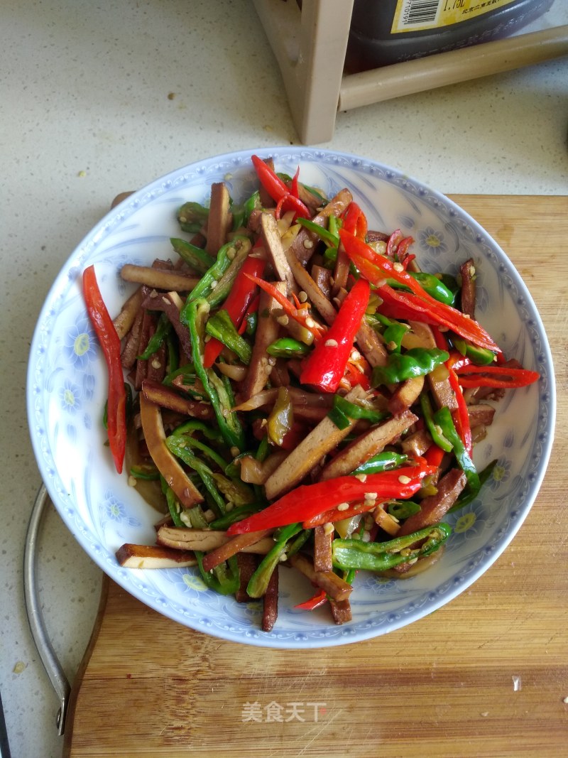 Stir-fried Dried Bean Curd with Mustard Chili recipe