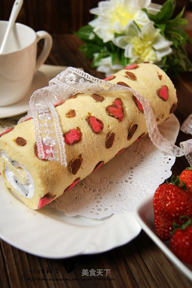 Sweet Valentine's Day---leopard Print Cake Roll