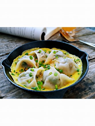 Fried Egg Hug Dumplings recipe