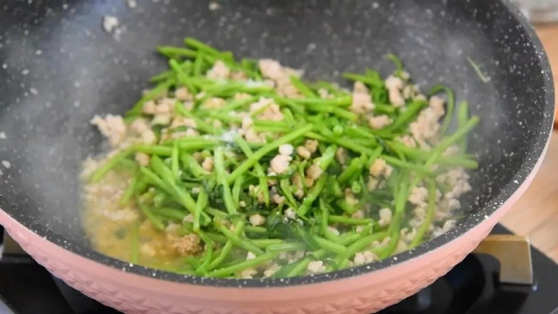 Minced Meat, Water Spinach, Water Spinach, Home Cooking, Fast Hand Dish recipe