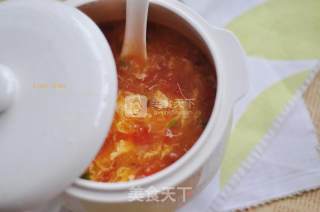 Tomato Egg Drop Soup recipe
