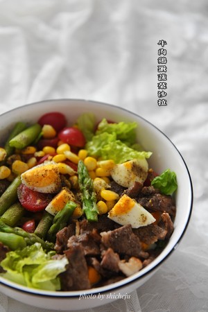 Light Food Series--beef, Egg, Vegetable Salad recipe