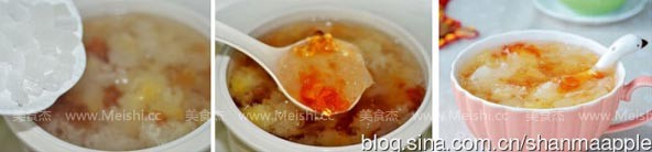Saponaria Rice Peach Gum White Fungus recipe