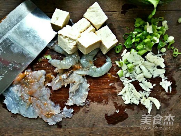 Chinese Cabbage and Shrimp Paste Tofu Meatball Soup recipe