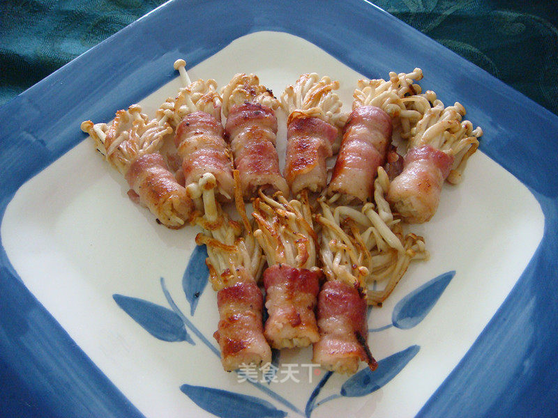Bacon Enoki Mushroom Roll recipe
