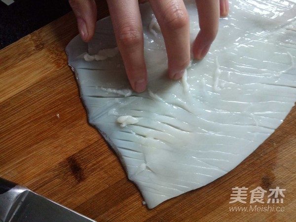 Fried Squid with Green Pepper recipe
