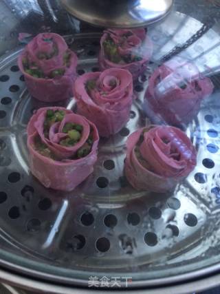 Romantic Rose Steamed Dumplings recipe