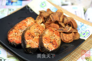 Pan-fried Salmon Steak recipe