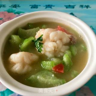 Loofah and Shrimp Soup recipe