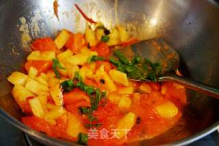 Stir-fried Tomatoes with Pineapple recipe