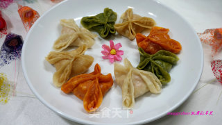 Colorful Butterfly Hot Noodle Steamed Dumplings recipe