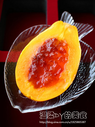 Papaya Stewed Peach Gum recipe