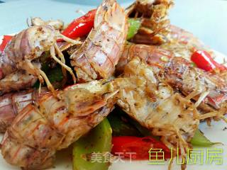 Salt and Pepper Mantis Shrimp Section──private Dishes in Yuer's Kitchen recipe