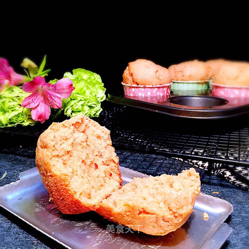 #四session Baking Contest and is Love to Eat Festival# Meat Floss Cup Cake recipe