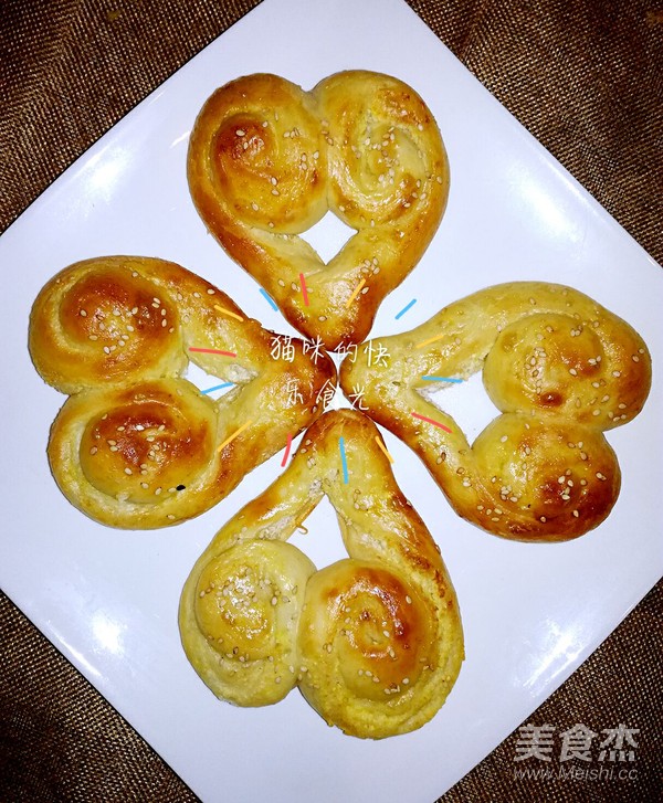 Coconut Heart Shaped Bread recipe