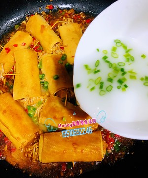 Enoki Mushroom Bean Curd Roll recipe