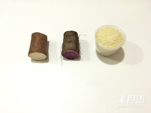 Two-color Yam Health Congee recipe