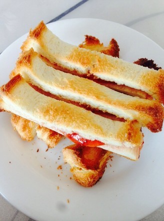 Baked Toast Sticks with Strawberry Jam