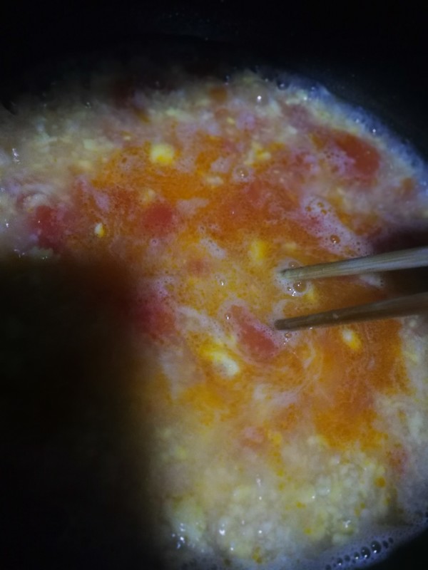 Tomato and Egg Pimple Soup recipe