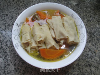 Crab Mushroom and Carrot Noodle Knot recipe