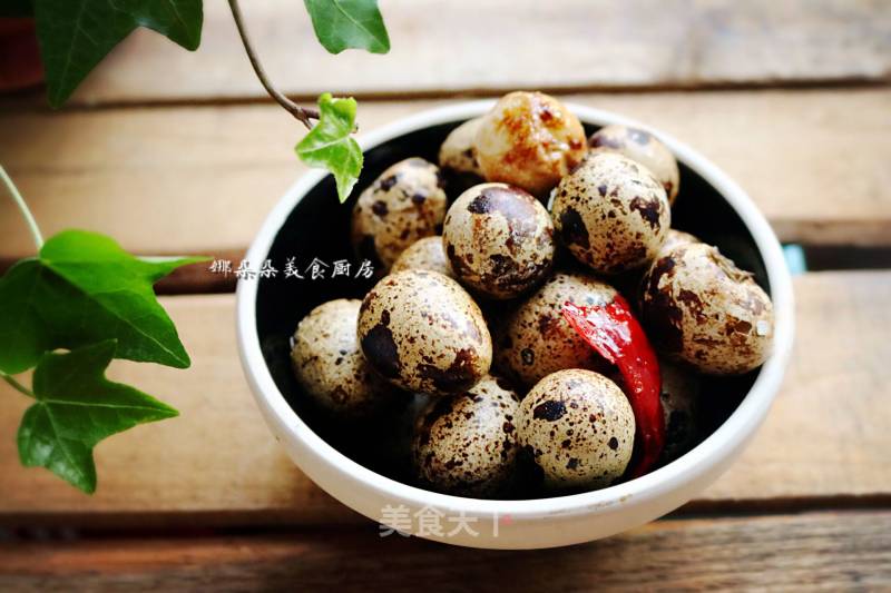 Marinated Quail Eggs with Side Dishes recipe