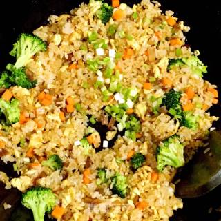 Three-color Egg Fried Rice recipe