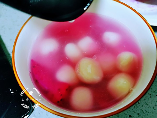 Dragon Fruit Ball Sweet Soup recipe