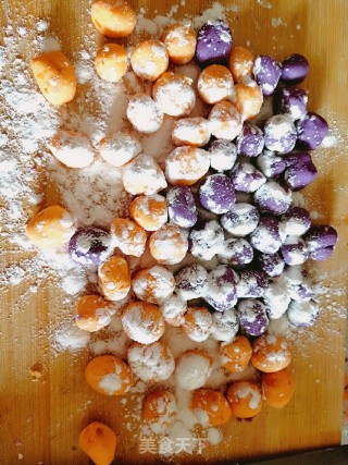 Taro Balls Fruit Fish recipe