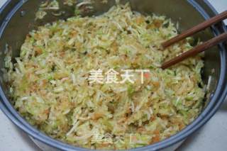 Fried Dumplings with Zucchini Steak and Fork recipe