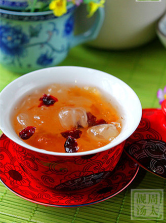 Saponaria Rice Peach Gum White Fungus Soup recipe