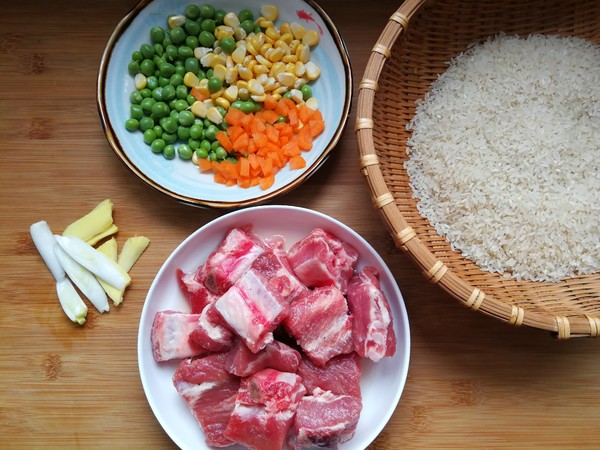 Braised Rice with Ribs and Germ Rice recipe