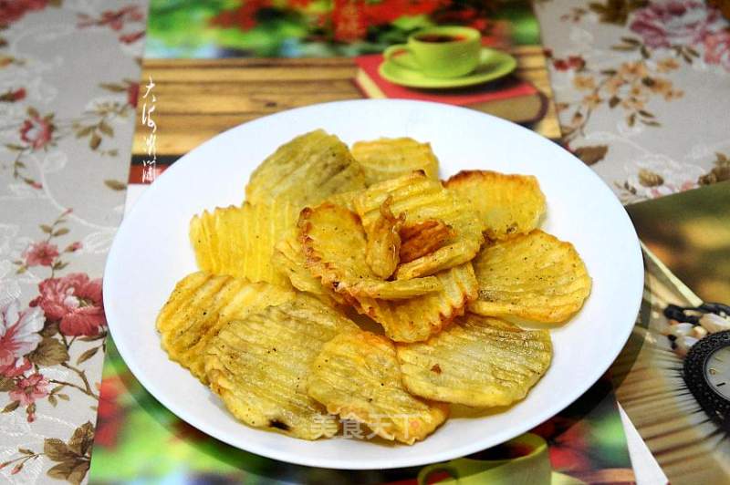 Salt and Pepper Spike Potato Chips recipe